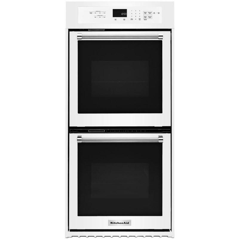 KitchenAid 24-inch, 6.2 cu. ft. Built-in Double Wall Oven with Convection KODC304EWH IMAGE 1