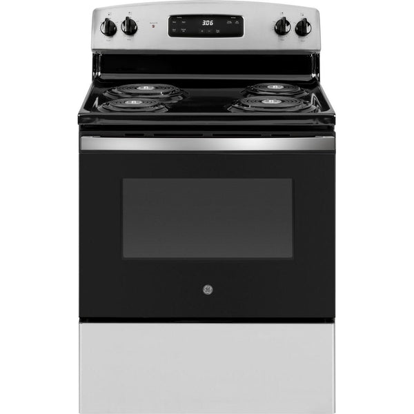 GE 30-inch Freestanding Electric Range with Sensi-Temp JBS360RTSS