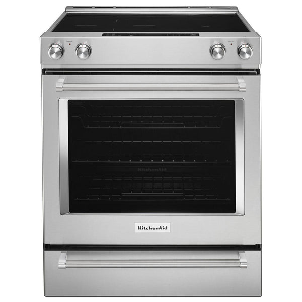 KitchenAid 30-inch Slide-in Electric Range with Even-Heat™ KSEB900ESS IMAGE 1