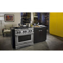 KitchenAid 36-inch Freestanding Dual-Fuel Range with Even-Heat™ KDRS467VSS