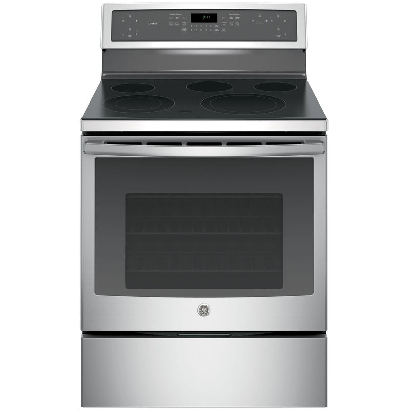 GE Profile 30-inch Freestanding Electric Range with Convection Technology PB911SJSS IMAGE 1