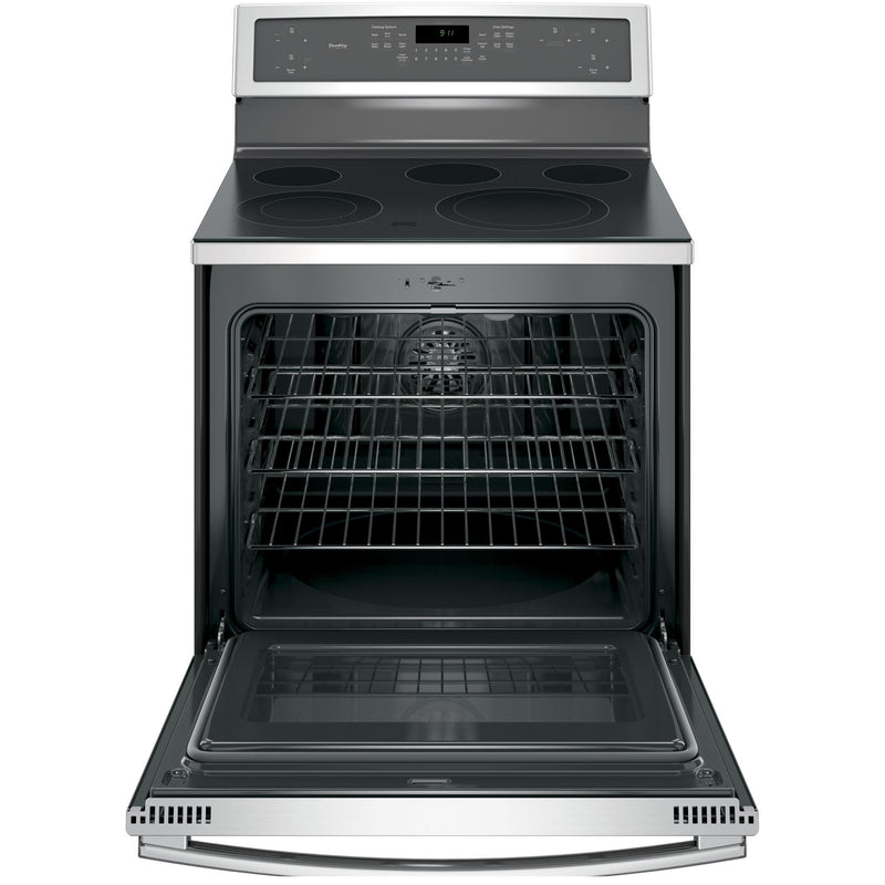 GE Profile 30-inch Freestanding Electric Range with Convection Technology PB911SJSS IMAGE 2