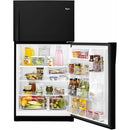Whirlpool 33-inch, 21.3 cu. ft. Freestanding Top Freezer Refrigerator with Flexi-Slide™ Bin WRT541SZDB (Black)WRT541SZDB