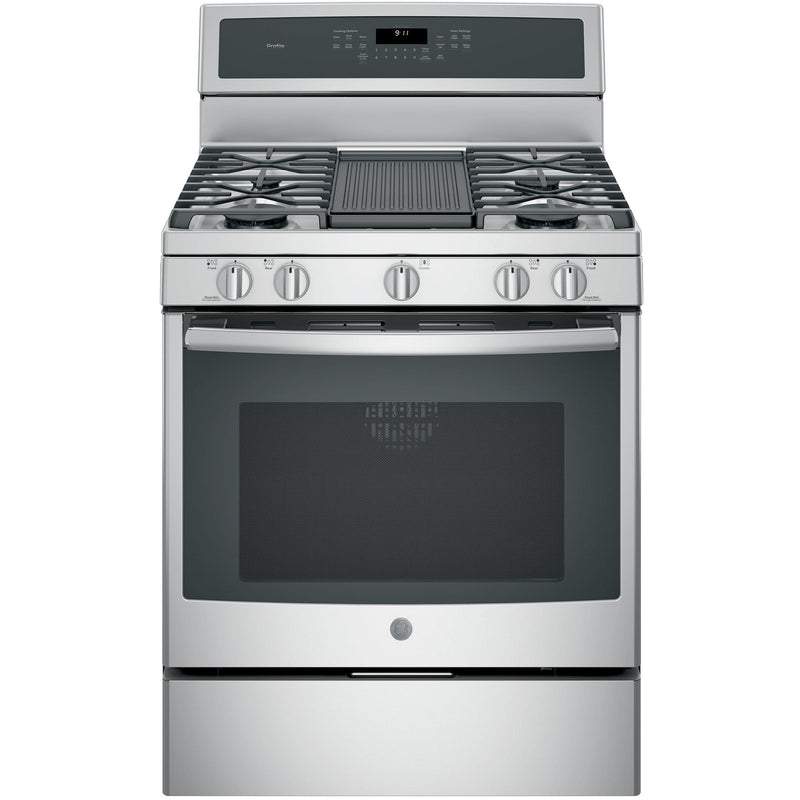 GE Profile 30-inch Freestanding Gas Range with Convection Technology PGB911ZEJSS IMAGE 18