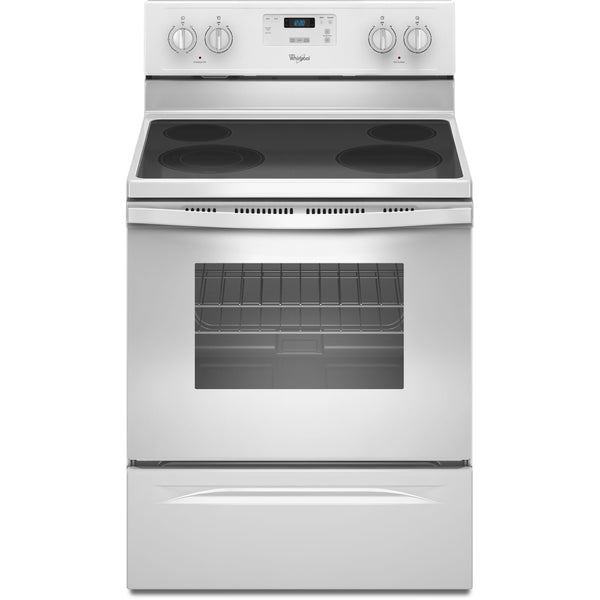 Whirlpool 30-inch Freestanding Electric Range with FlexHeat™ WFE320M0EW IMAGE 1