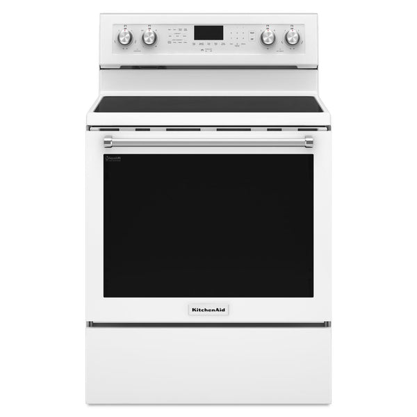 KitchenAid 30-inch Freestanding Electric Range KFEG500EWH IMAGE 1