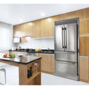 Forno 36-inch, 19.2 cu.ft. Freestanding French 4-Door Refrigerator with Interior Ice Maker FFRBI1820-40SG