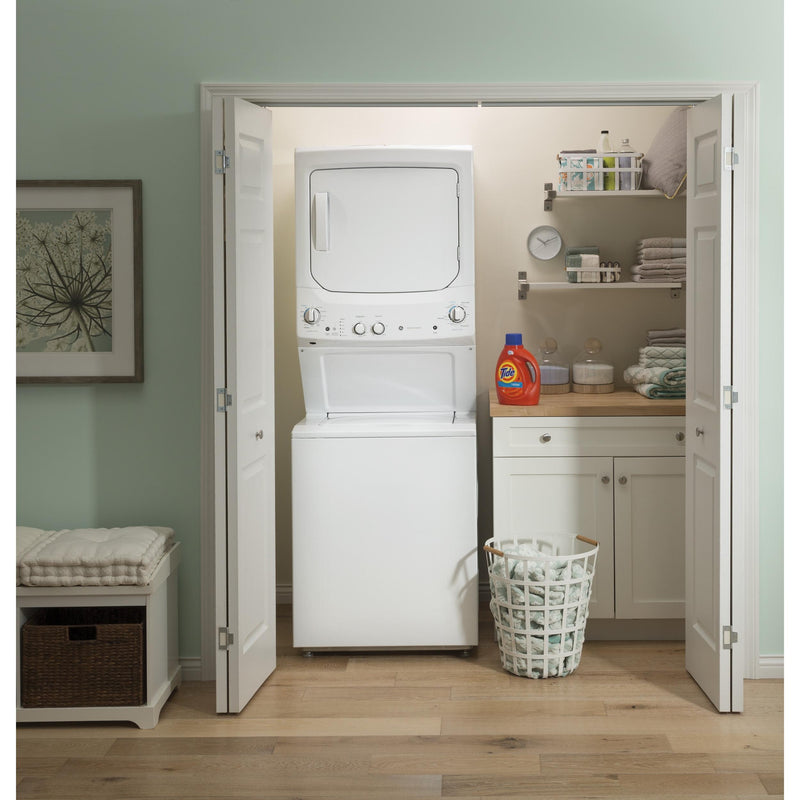 GE Stacked Washer/Dryer Electric Laundry Center GUV27ESSMWW (GUV27ESSMWW)