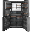 Caf? 36-inch, 27.4 cu. ft. French 4-Door Refrigerator (Platinum Glass) (CQE28DM5NS5)CQE28DM5NS5