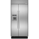 KitchenAid 42-inch, 25.5 cu.ft. Built-in Side-by-Side Refrigerator with Ice and Water Dispensing System KBSD602ESSKBSD602ESS