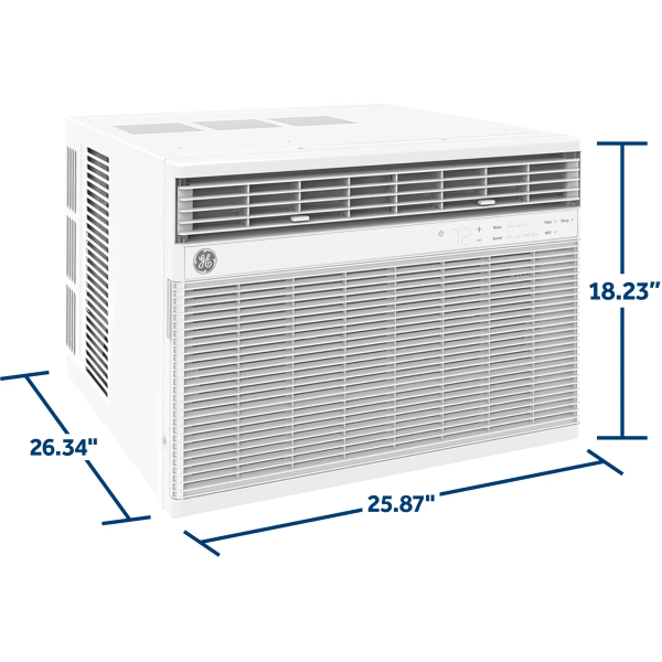 GE® 18,000 BTU Smart Electronic Window Air Conditioner for Extra-Large Rooms up to 1000 sq. ft. (AWCS18WWF)