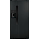 GE 33-inch 23 cu.ft. Freestanding Side-by-Side Refrigerator with LED Lighting GSE23GGPBBGSE23GGPBB