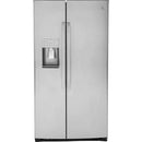 GE Profile 36-inch, 22.1 cu. ft. Counter-Depth Side-by-Side Refrigerator with Ice and Water PZS22MYKFS