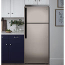 GE 28-inch, 17.5 cu. ft. Top Freezer Refrigerator with Icemaker GIE18GCNRSAGIE18GCNRSA