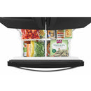 Whirlpool 36-inch, 24.7 cu. ft. French 3-Door Refrigerator with Ice and Water Dispensing System (Black Stainless Fingerprint Resistant) (WRF555SDHV)