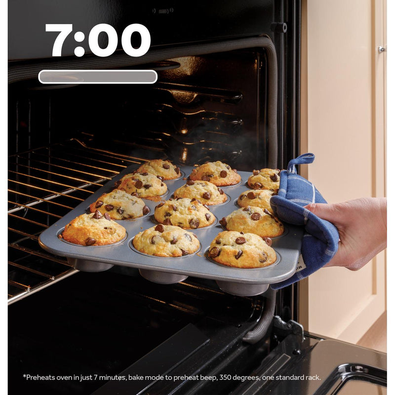GE 30-inch Freestanding Electric Range with Convection Technology GRF600AVSS