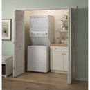 GE Stacked Washer/Dryer Electric Laundry Center with Stainless Steel Basket GUD27EEPVDGGUD27EEPVDG
