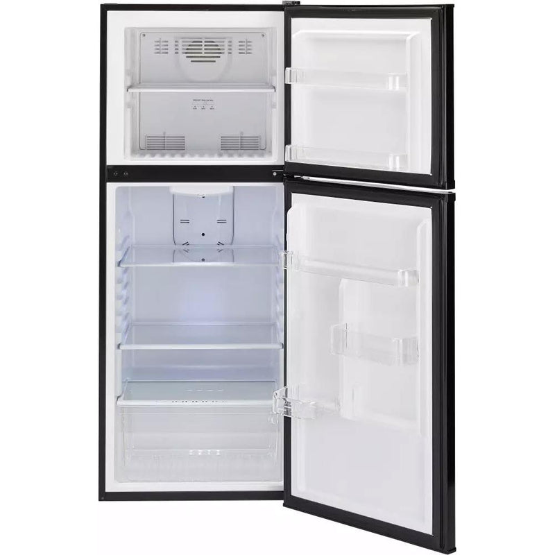Haier 24-inch, 9.8 cu. ft. Top Freezer Refrigerator HA10TG21SB IMAGE 2