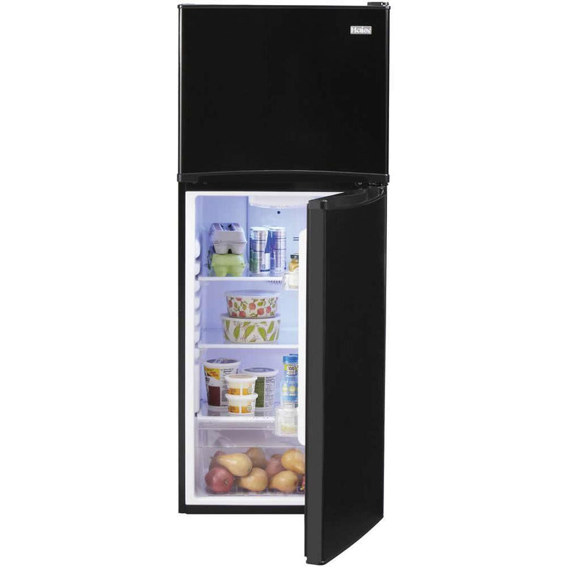 Haier 24-inch, 9.8 cu. ft. Top Freezer Refrigerator HA10TG21SB IMAGE 4