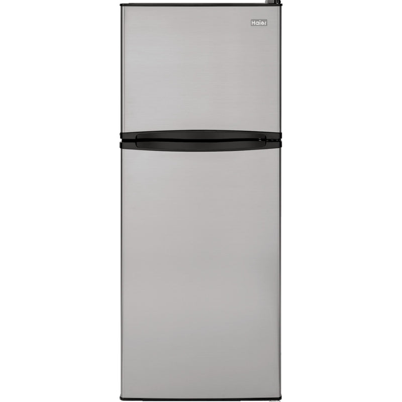 Haier 24-inch, 9.8 cu. ft. Top Freezer Refrigerator HA10TG21SS IMAGE 1
