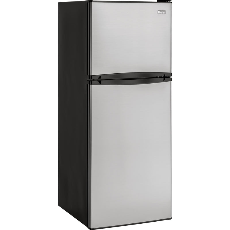 Haier 24-inch, 9.8 cu. ft. Top Freezer Refrigerator HA10TG21SS IMAGE 2