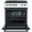 Forno 30-inch, 5 cu.ft Leonardo Espresso Electric Range FFSEL6012-30WHT
