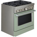 KitchenAid 36-inch Freestanding Gas Range with Even-Heat™ True Convection KFGC506JAVKFGC506JAV