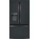 GE 36-inch, 27.8 cu.ft. Freestanding French 3-Door Refrigerator with Ice and Water Dispensing System GFE28GELDSGFE28GELDS