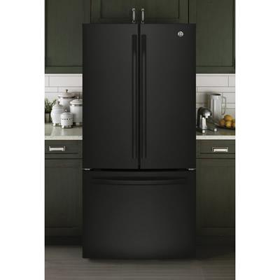 GE 33-inch, 24.8 cu. ft. French 3-Door Refrigerator with Ice and Water GNE25JGKBB IMAGE 4