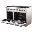 Forno Galiano Alta Qualita 48-inch Freestanding Dual Fuel Range with Convection Technology FFSGS6156-48WHT