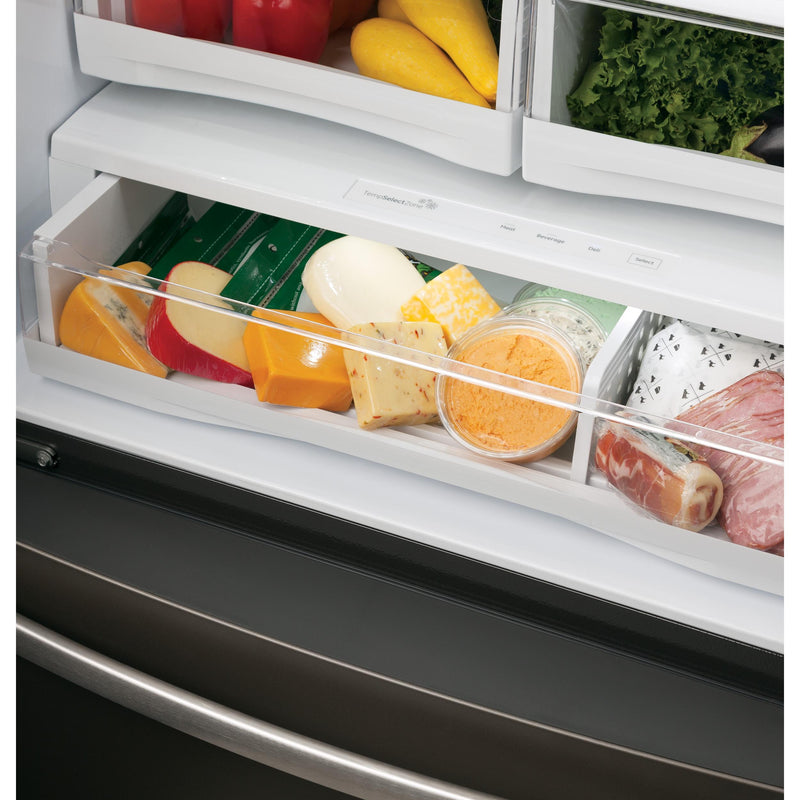 GE Profile 36-inch, 23.1 cu. ft. Counter-Depth French 3-Door Refrigerator with Ice and Water PWE23KMKES IMAGE 7