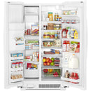 Whirlpool 36-inch, 24.5 cu. ft. Side-by-Side Freestanding Refrigerator with Exterior Ice and Water Dispenser with EveryDrop™ Water Filtration (Fingerprint-Resistant Stainless)WRS555SIHZ