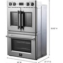 Forno Gallico 30-inch Double Wall Oven with French Door FBOEL1388-30FBOEL138830