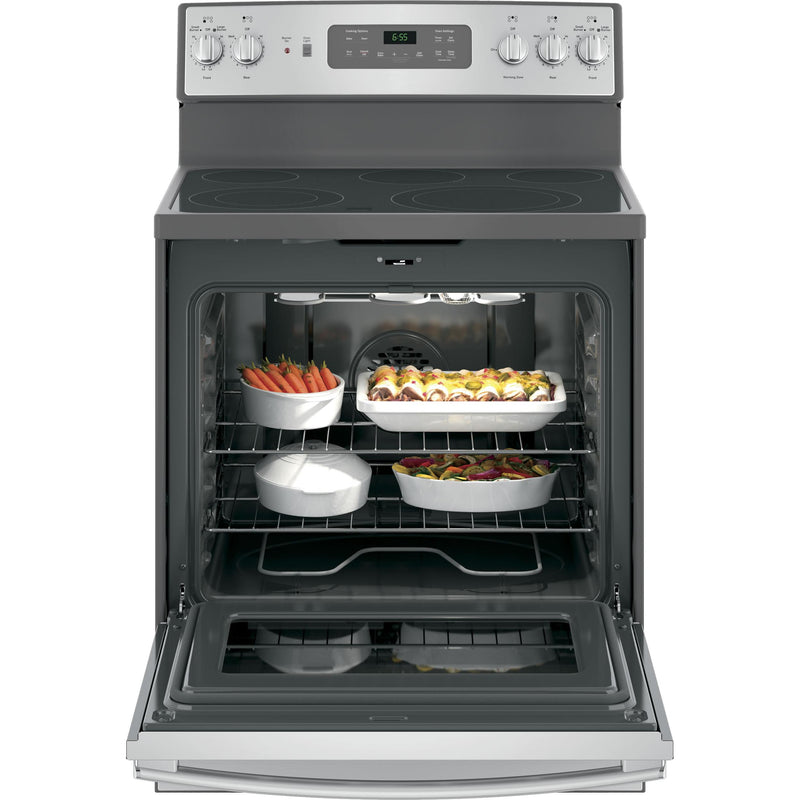 GE 30-inch Freestanding Electric Range with Convection JB655SKSS IMAGE 3