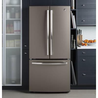 GE 33-inch, 24.8 cu. ft. French 3-Door Refrigerator with Internal Water Dispenser GNE25JMKES IMAGE 4