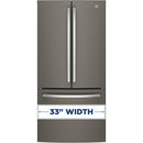 GE 33-inch, 24.8 cu. ft. French 3-Door Refrigerator with Internal Water Dispenser GNE25JMKES IMAGE 9
