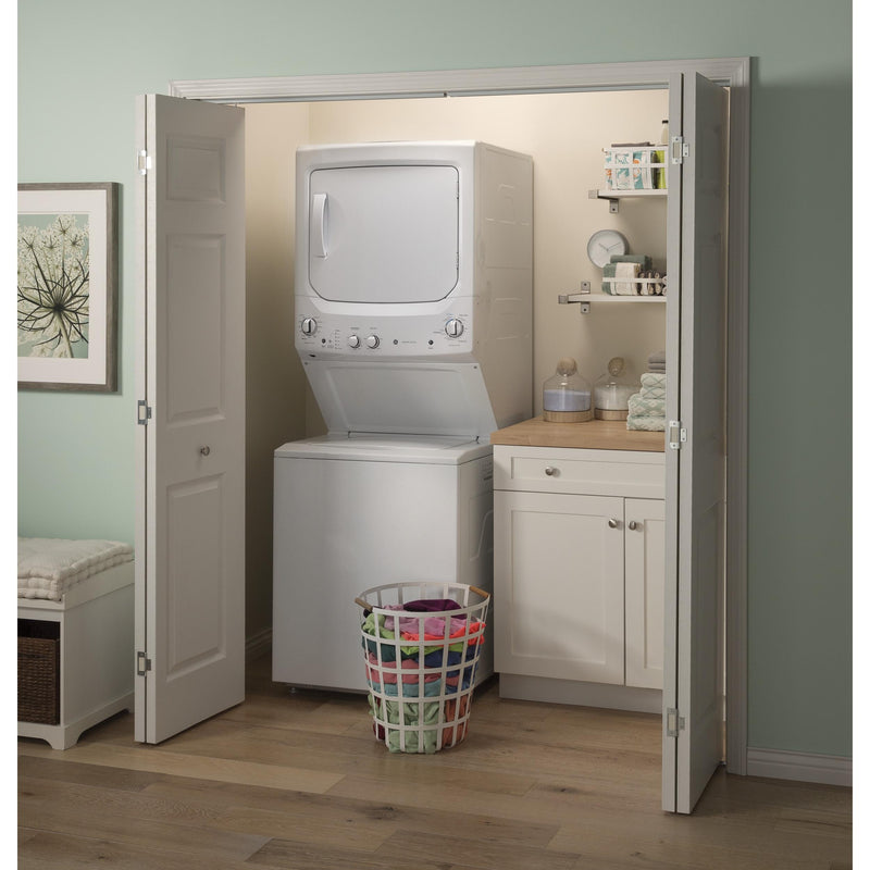 GE Stacked Washer/Dryer Electric Laundry Center GUV27ESSMWW (GUV27ESSMWW)
