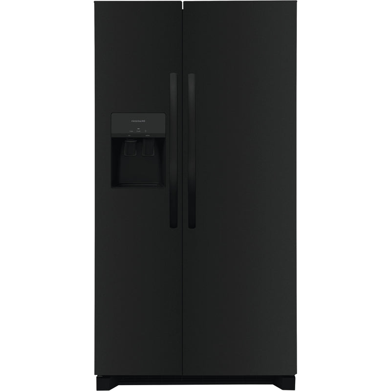 Frigidaire 36-inch, 25.6 cu.ft. Freestanding Side-by-Side Refrigerator with Ice and Water Dispensing System FRSS2623AB