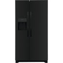 Frigidaire 36-inch, 25.6 cu.ft. Freestanding Side-by-Side Refrigerator with Ice and Water Dispensing System (Black) (FRSS2623AB)
