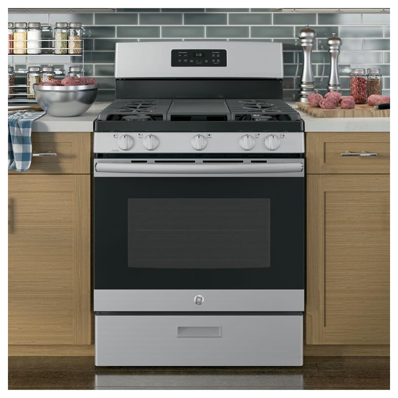 GE 30-inch Freestanding Gas Range JGBS66REKSS IMAGE 8