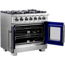 Forno Capriasca 36" Freestanding French Door Gas Range FFSGS6460-36 (FFSGS646036)