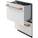 Caf? 24-inch, Built-in Dishwasher (Matte White/Brushed Bronze) CDD420P4TW2 (CDD420P4TW2)