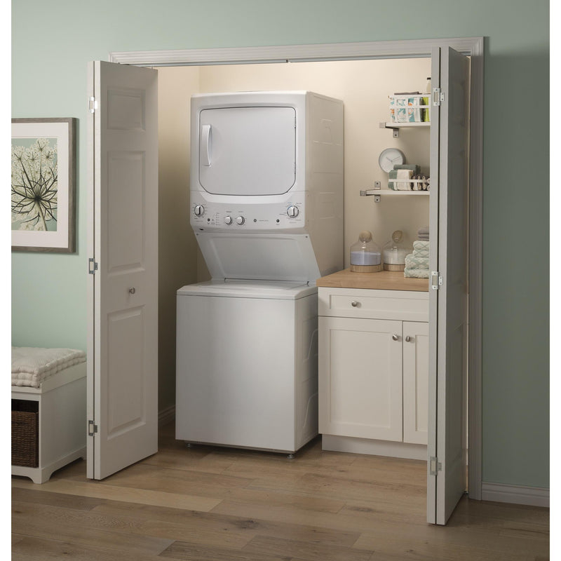 GE Stacked Washer/Dryer Electric Laundry Center GUV27ESSMWW (GUV27ESSMWW)