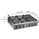 Forno 36-inch Gas Rangetop with 6 Burners FCTGS5751-36FCTGS575136