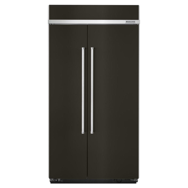 KitchenAid 42-inch, 25.5 cu.ft. Side-by-Side Built-in Refrigerator with Interior Ice Maker KBSN602EBS IMAGE 1