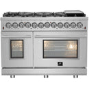 Forno Massimo 48-inch Freestanding Dual Fuel Range FFSGS6125-48