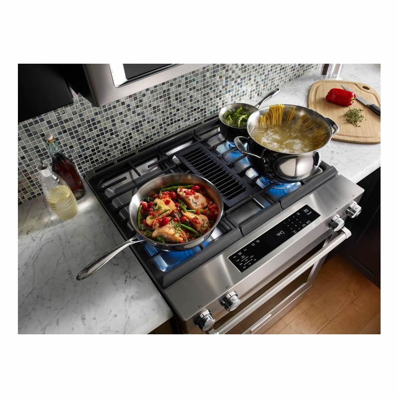 KitchenAid 30-inch Slide-In Dual-Fuel Range KSDG950ESS (KSDG950ESS)