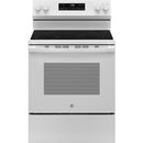 GE 30-inch Freestanding Electric Range with Steam Clean GRF400SVWW