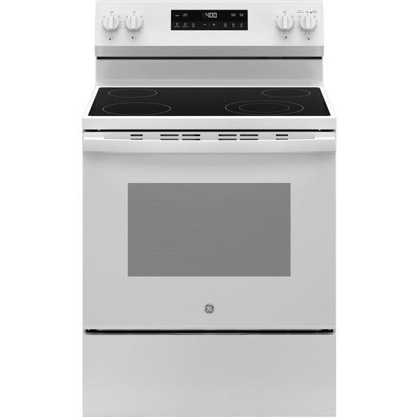 (GRF400SVWW) GE 30-inch Freestanding Electric Range with Steam Clean GRF400SVWW