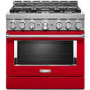 KitchenAid 36-inch Freestanding Gas Range with Even-Heat™ True Convection KFGC506JPAKFGC506JPA